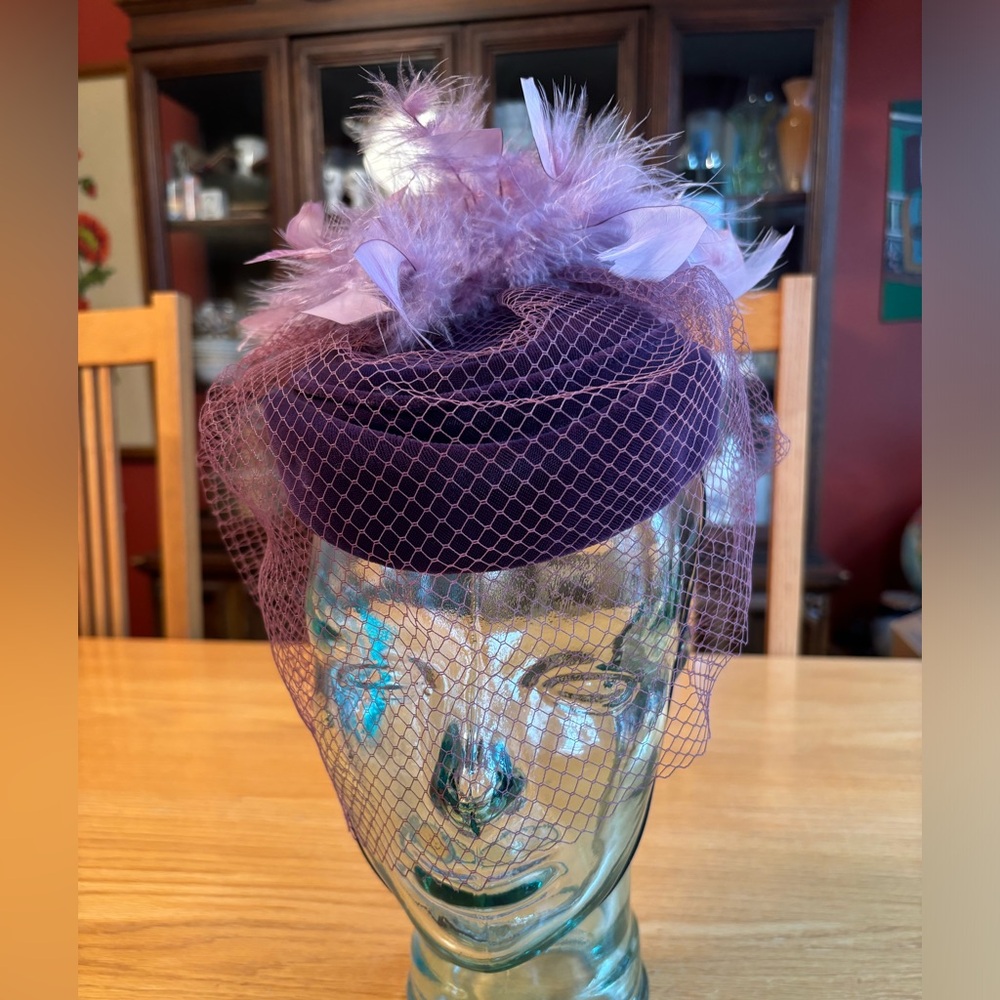 Vintage Mitzi Feathered Hat